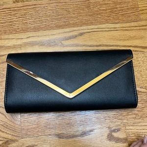 Aldo Black Clutch with Removable chain